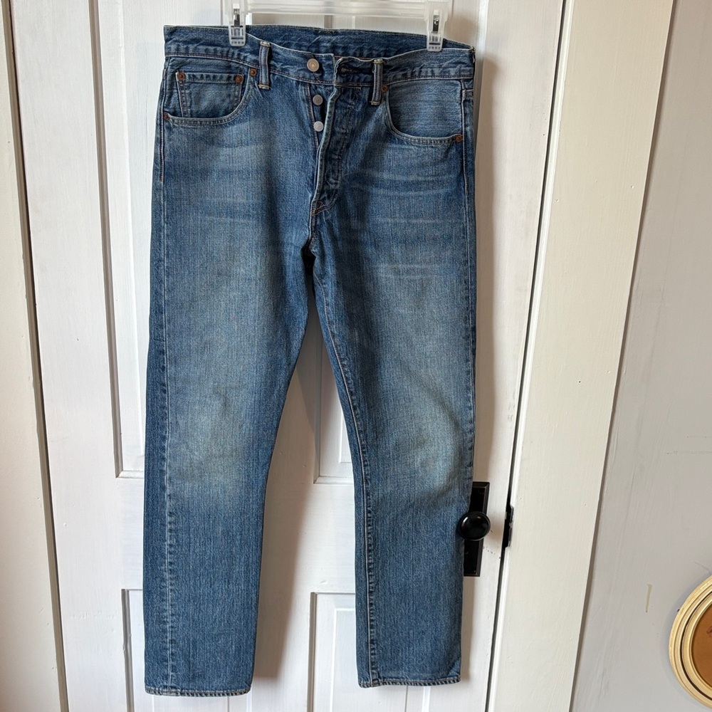 Levi's Medium Blue Straight-Leg Jeans - Button Fly